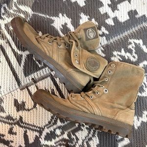 Olive Green Mens Palladium Classic Boots